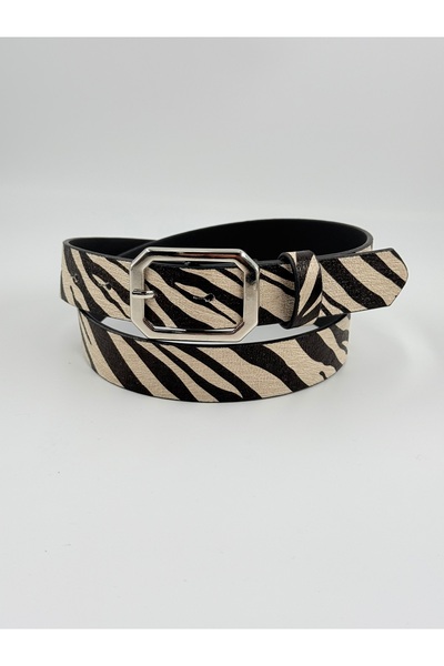 Pantastic Jeans 3. Cm Zebra Patterned Silver Buckle New Season Tirent Color