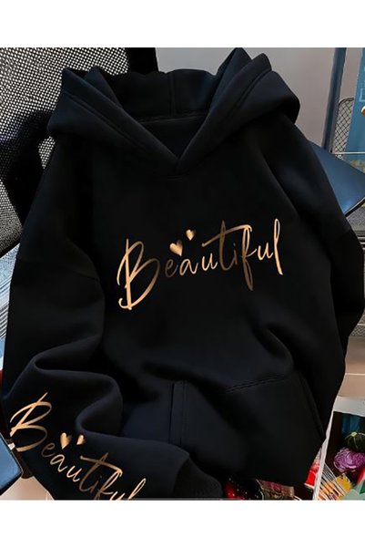 Generic Brand Logo Printed Hooded Adult Sweatshirt