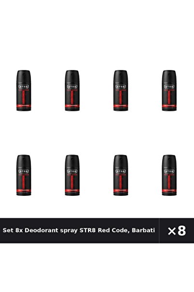 str8 Set 8x Deodorant spray Red Code, Barbati, 150 ml