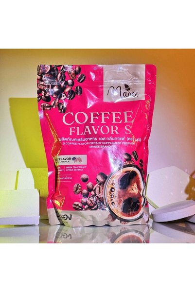 Manee Coffee Flavors Dietary Supplement – Coffee Flavor Drink Mix, 30 Sachets