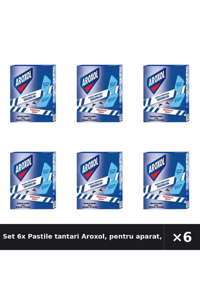 Aroxol Set 6x Pastile tantari Aroxol, pentru aparat, 30 buc / cutie