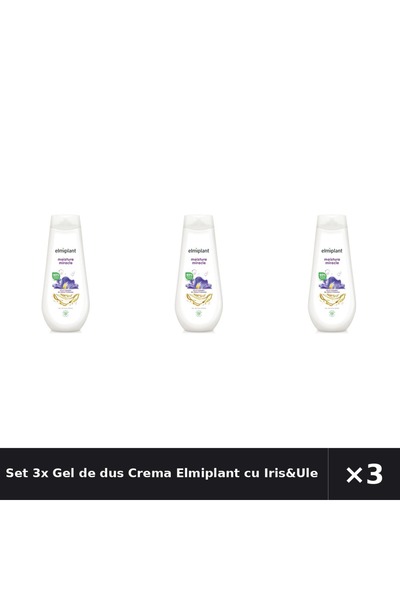 ELMIPLANT Set 3x Gel de dus Crema cu Iris&Uleiuri pretioase, 750 ml