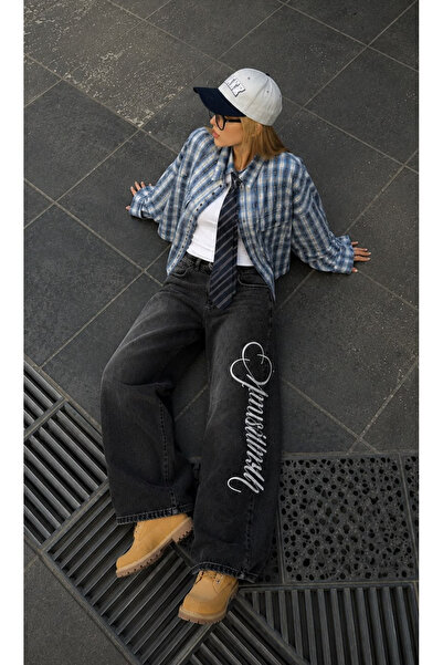 DEEFWEAR Graffiti Design Printed Unisex Jean Trousers