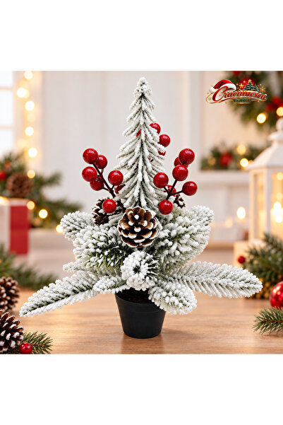 Craciunescu By DBR Decoratiune de Craciun tip Bradut, Inzapezita, cu Accente ...