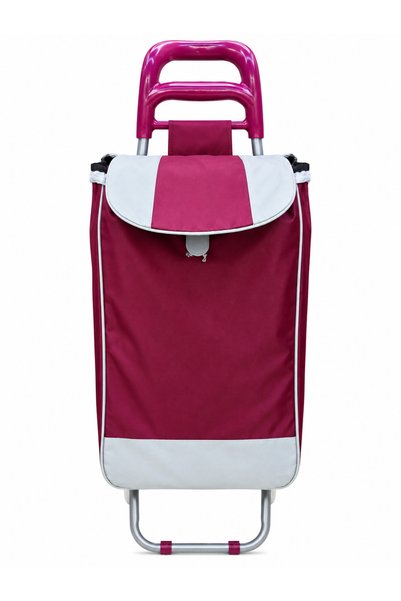 Morino Shopping Trolley with Wheels - Canvas Pulling Bag Grocery Bag