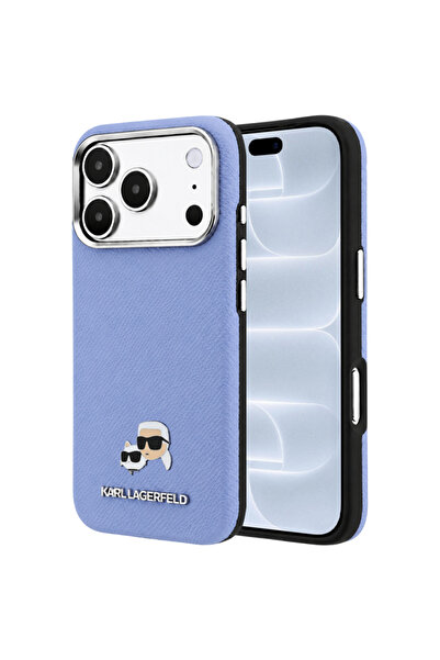 Karl Lagerfeld Калъф MagSafe за Apple iPhone 18 Pro / 17 Pro, с текстура Grai...
