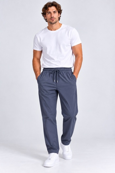 Machi Parachute Fabric Baggy Men's Sweatpants Trousers Beige Smoked Gray Khaki Navy Blue Black