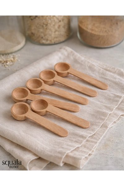 Squala Home Set of 6 Wooden Spoons