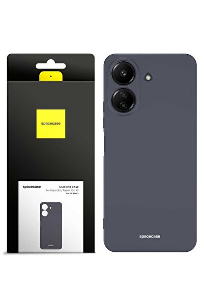 spacecase Husă de silicon Poco C65 / Redmi 13C 4G neagră