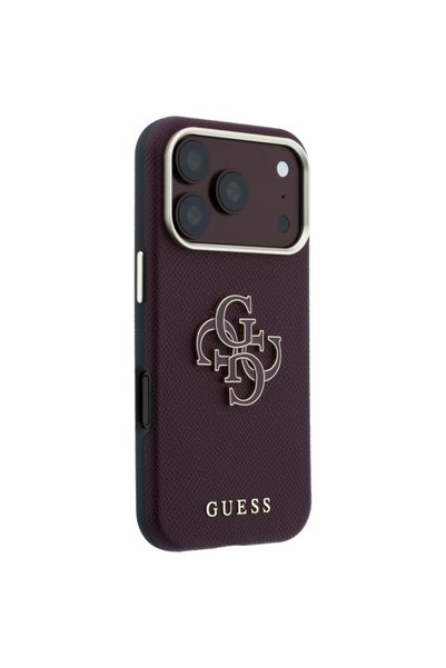 Guess Husa pentru Apple iPhone 18 Pro / 17 Pro, Grained Big Resin Logo, Visinie
