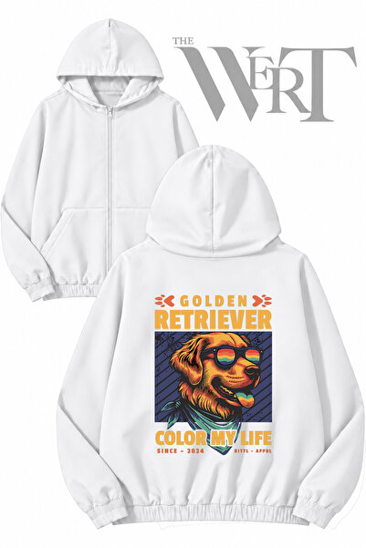 THEWERT Ζακέτα Golden Retriever Color My Life με στάμπα στην πλάτη και φερμου...