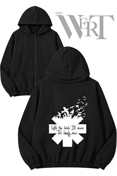 THEWERT Red Hot Chili Peppers 10 Back Printed Zippered Hooded Black Cardigan ...