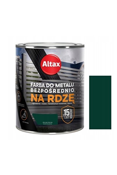 Altax Vopsea pentru metal, rugină și garduri, RAL 6005 Verde Lucios, 2.5L
