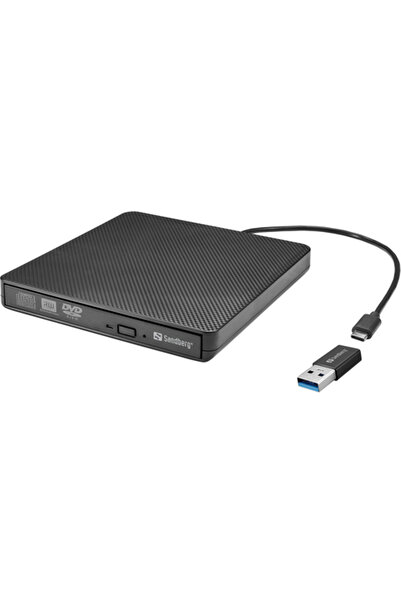 Sandberg Unitate DVD externă USB-C/A Super Multi DL neagră