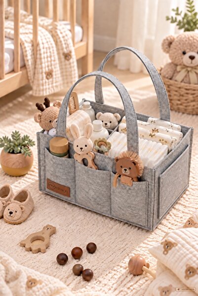 mordesign Plainfelt Felt Mother Baby Care Bag, Multi-Purpose Organizer, In-Cl...