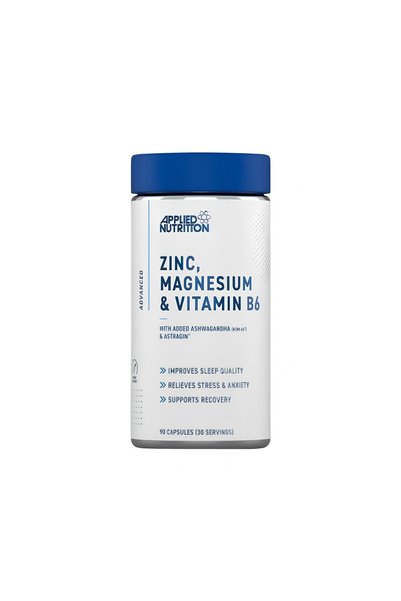 applied nutrition مكمل الزنك والمغنيسيوم وفيتامين B6 من أبلايد نيوتريشن 90 كبسولة - ZMA 90 Capsules