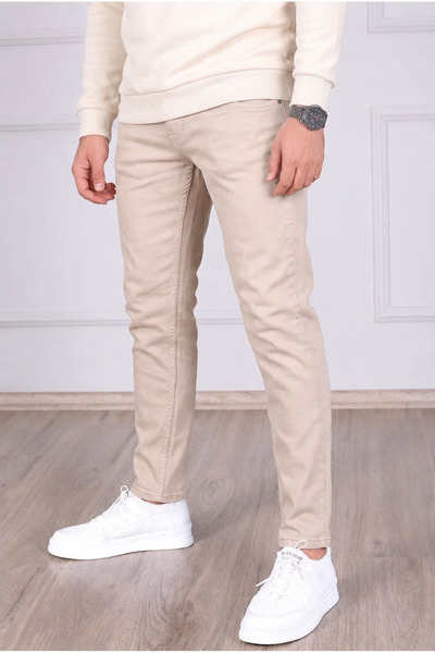 MODA POYRAZ Erkek Slim Fit Likralı Kot Pantolon