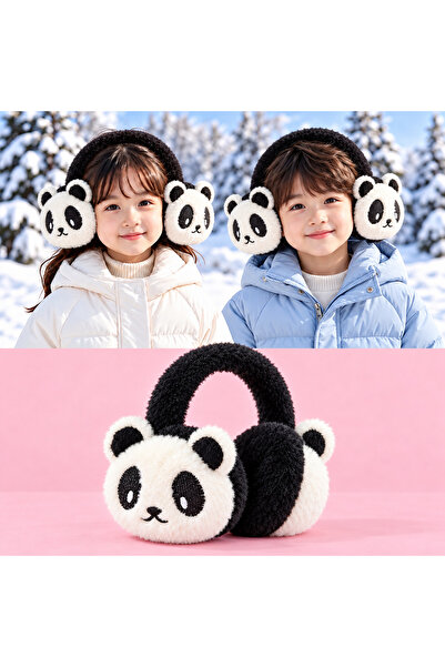 synshop Cute Panda Negru Alb Băieți Adolescenți Fete Copii Căști de urechi di...