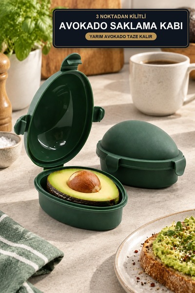 viracasa Avocado Storage Container 3-Point Locking Half Avocado Fresh-Keeping...
