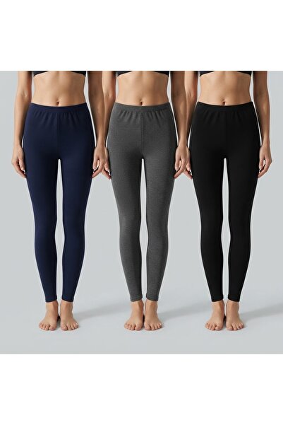 ROSE DAWSON Thermal Leggings Underwear Soft Texture Comfortable Leggings (3 P...
