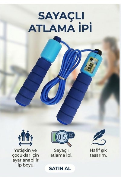 BALKİZ Sayaçlı atlama ipi, fitness atlama ipi, çocuklar ve yetişkin için saya...