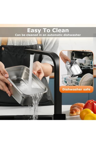 Generic Brand Portable Rechargeable Electric Lunch Box 30000mAh 100W Digital Heating Cooker - Black/Orange