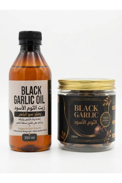 blackgarlic مجموعة الثوم الأسود الملكية المركزة لإنبات الشعر وعلاج التساقط