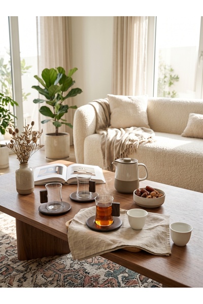 Generic Glass Tea Cups and Coffee Mugs with Saucers Set Elegant Design Serving Cups for High-End Dining Experiences