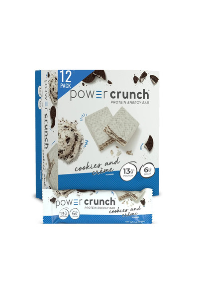 power crunch باكت باور كرانش بروتين بار ويفر بالكوكيز و الكريمة 40 جم 12 حبة