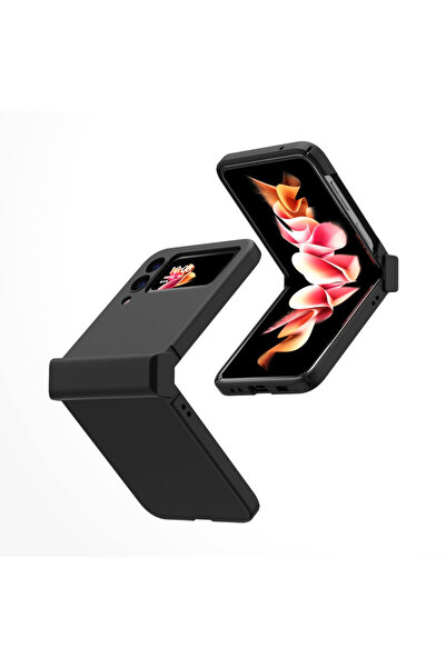 XGSM Husă cu design de balama pentru Samsung Galaxy Z Flip 3, Negru