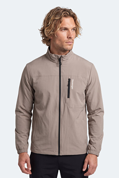 Slazenger Jachetă și palton bej pentru bărbați CEDO, cu interior din fleece, ...