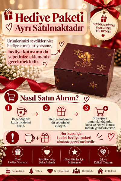Çağ Seramik Seramik Kupa Hediye Kutusu | Şık Özel Tasarım Hediye Paketi |