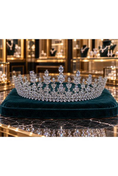 miral تاج العروس الفاخر مرصع ب أحجار الزركون الفاخرة تصميم جديد وعصري من ميرال