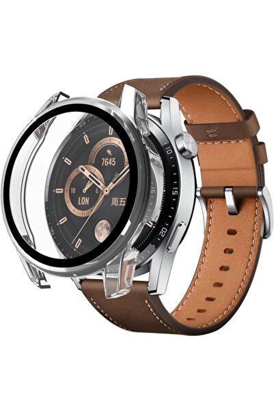 XGSM Carcasă 2 în 1 + Sticlă securizată pentru Huawei Watch GT 3 42mm, Transp...