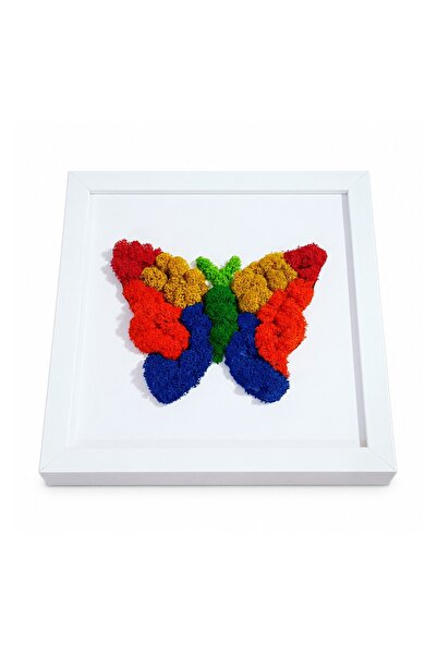 Ellis Garden Tablou fluturaș cu licheni stabilizați multicolor 23x23 cm