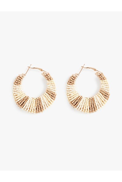 Koton Beaded Big Hoop Earrings
