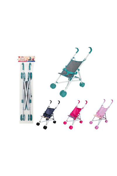 Family Center Plastic Doll Stroller – 4 Colors