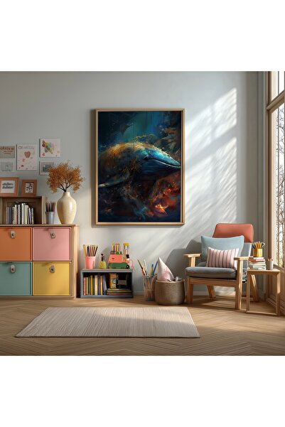 KEYFHOME Uvaženi poster sa slikom kita u MDF okviru, dekoracija zidova za deč...