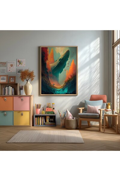 KEYFHOME Dragi kit uokviren MDF poster slika dekoracija zida za dečiju sobu p...