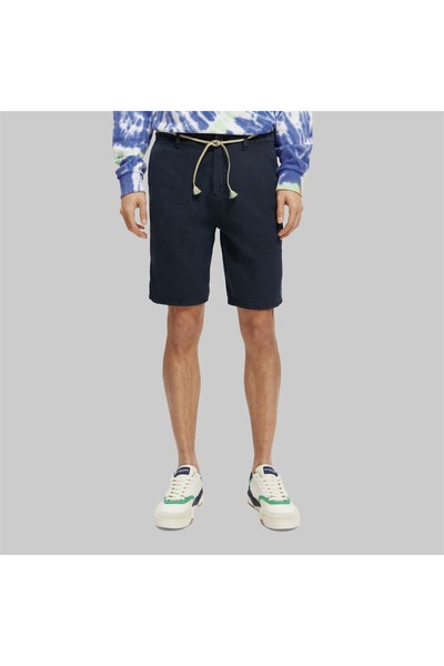 Scotch & Soda Τα αγαπημένα σορτς με βαφή ενδυματοποιίας από μείγμα λινού