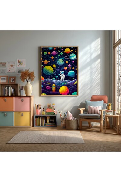 KEYFHOME Exploratori galactici înrămați MDF pictură poster camera copiilor de...