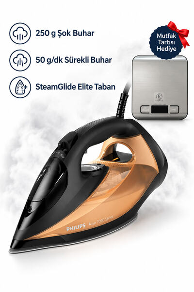 Philips 250 g Şok Buhar Buharlı Ütü DST7040/80 Mutfak Tartısı Hediye (Onerous)