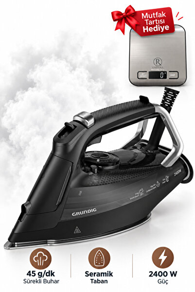 Grundig 45 g/dk Sürekli Buhar Buharlı Ütü SI5050 Mutfak Tartısı Hediye (Onerous)