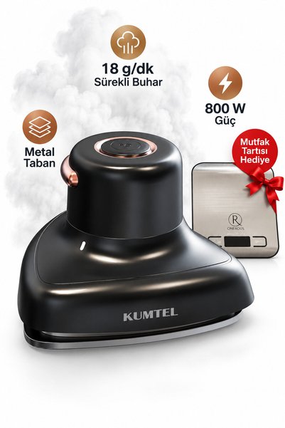 KUMTEL Onix 18 g/dk Sürekli Buhar Buharlı Ütü HMGS-04 Mutfak Tartısı Hediye (...