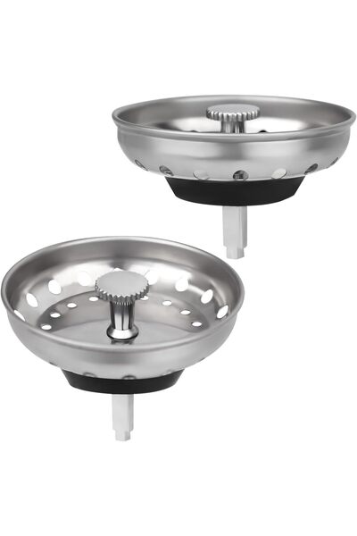 Arabest 2 Pcs Kitchen Sink Strainer and Stopper Kit,304 Stainless Steel Baske...