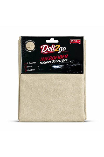 Mikrofiber Naturel Güderi Bez Araç Yıkama Bezi Oto Bakım Ürünleri 50x70 cm