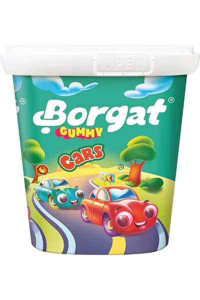 Borgat Box حلوى جيلي سيارات بورغات، حلوى مطاطية، 175 جرام