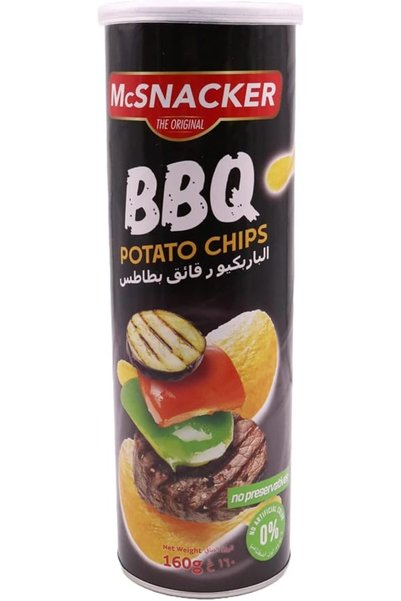 McSNACKER رقائق البطاطس بنكهة الشواء 160 جرام