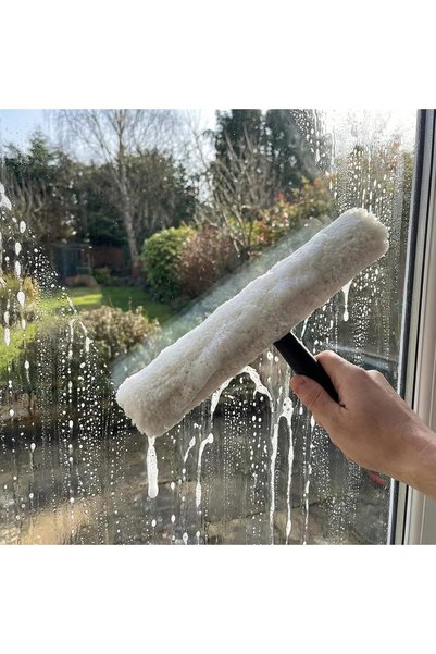 ALKANZ 45cm Window Cleaning Set, Squeegee and Applicator with Metal Handle