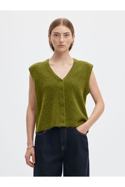 SELECTED Strickweste Wollmix